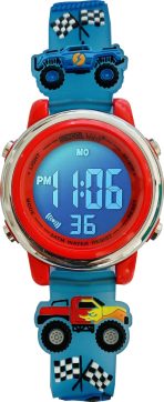 Waterproof 7 Colors Light with Alarm Collection Digital Watch