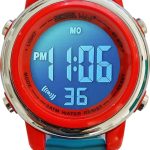 Waterproof 7 Colors Light with Alarm Collection Digital Watch